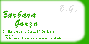 barbara gorzo business card